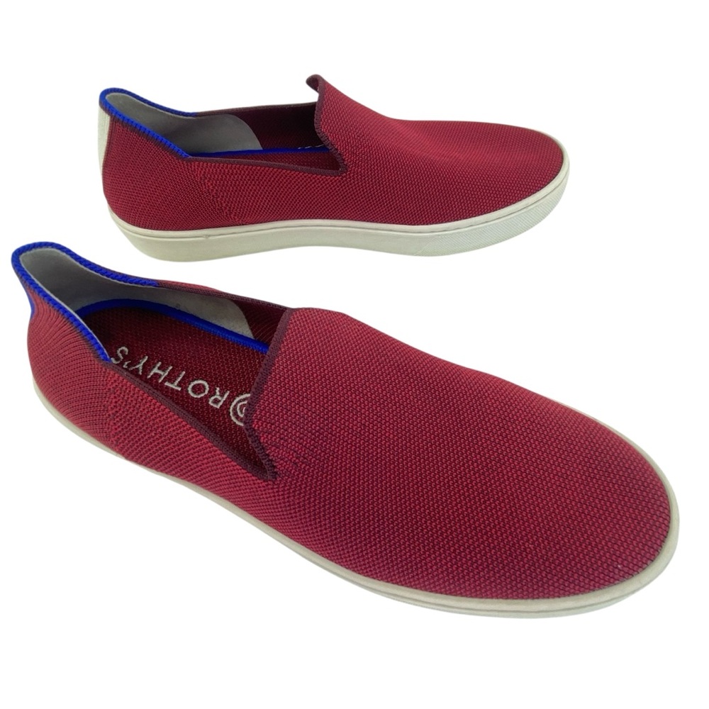Rothy's The Sneaker Burgundy Red Slip Ons - Picture 15 of 16